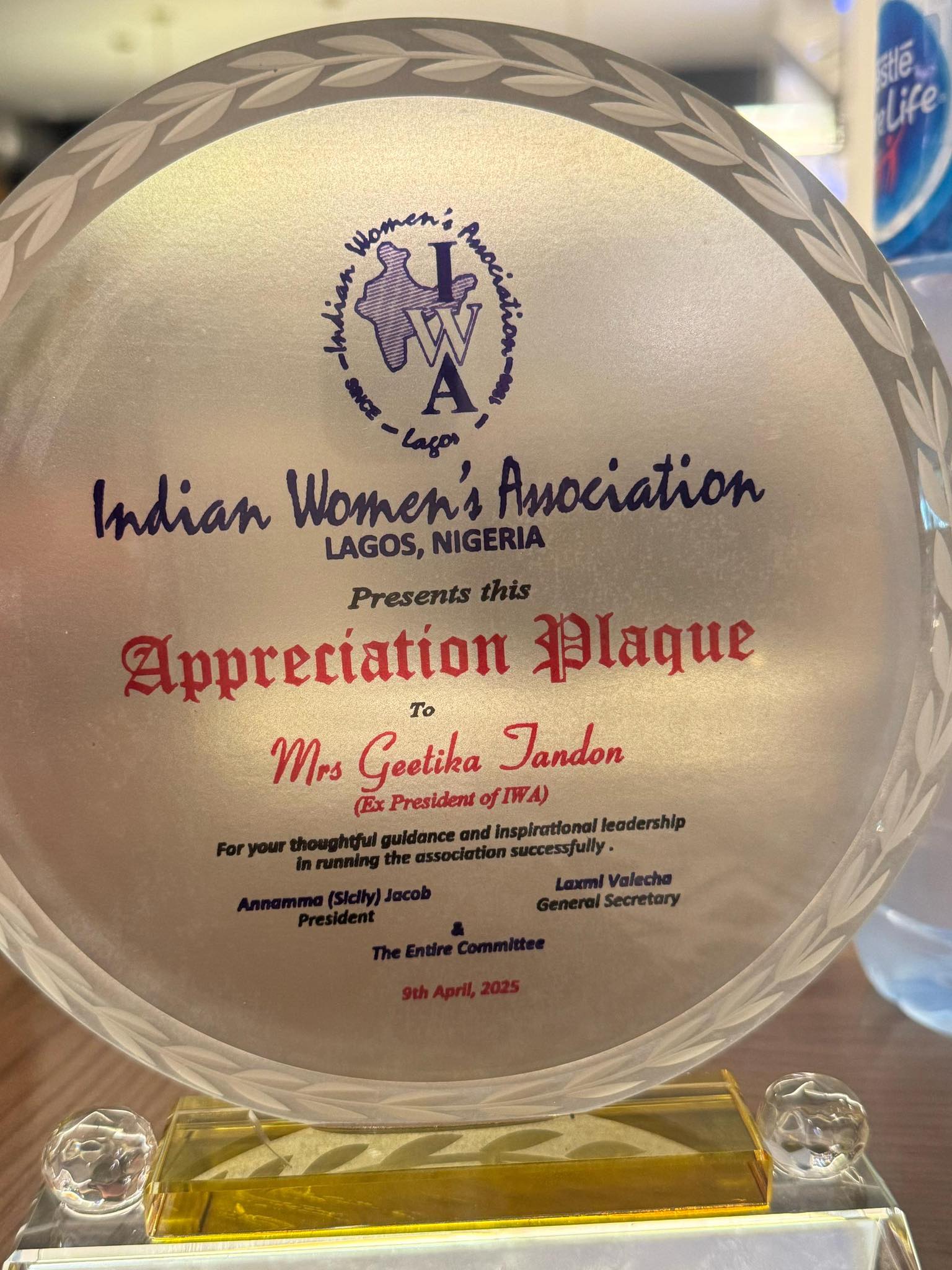 IWA Lagos Geetika Farewell 2025 - Community Appreciation Event